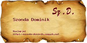Szonda Dominik névjegykártya